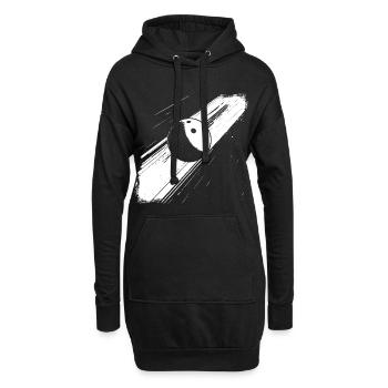 Boule de bowling - Sweat-shirt à capuche long Femme - noir - Devant