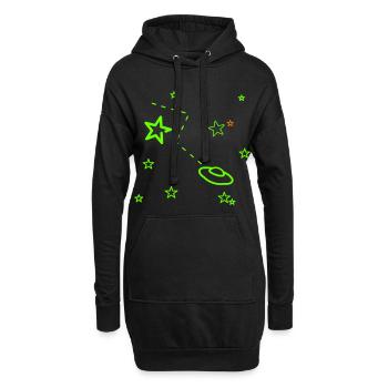 lost in space - Hoodie Dress - black - Front