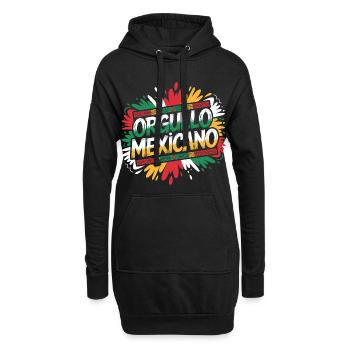 Orgullo Mexicano Mexique Drapeau Mexicain - Sweat-shirt à capuche long Femme - noir - Devant