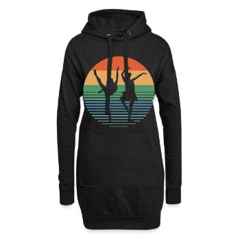 Sonnenuntergang Tanzduo - Hoodie-Kleid - Schwarz - Vorne