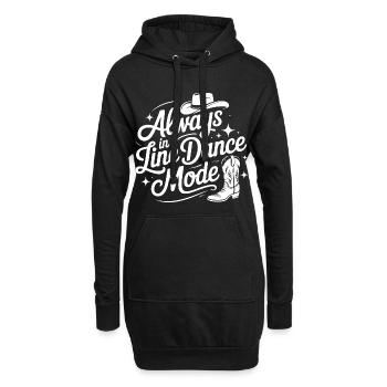 Always in Line Dance Mode - Hoodie-Kleid - Schwarz - Vorne