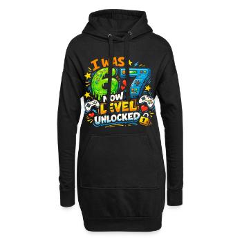 J’avais 6 ans maintenant niveau 7 débloqué 7e anniversaire Joueur 67 - Sweat-shirt à capuche long Femme - noir - Devant