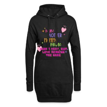 Cute Mom Names Vary Love Remains mother's day gift - Hoodie Dress - black - Front