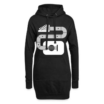 Guitare à forme abstraite - Sweat-shirt à capuche long Femme - noir - Devant