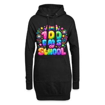 100 Jours d'École Arc-en-Ciel Magique - Sweat-shirt à capuche long Femme - noir - Devant