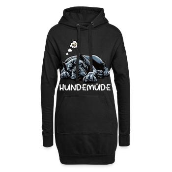 Hundemüde Cane Corso italienischer mastiff  - Hoodie-Kleid - Schwarz - Vorne