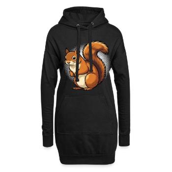 Écureuil Écureuil Écureuil Amoureux des rongeurs - Sweat-shirt à capuche long Femme - noir - Devant