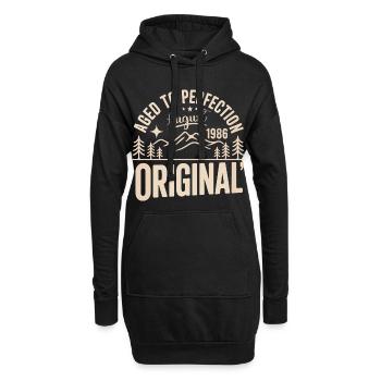 août 1986 – Légende des sommets et montagnes - Sweat-shirt à capuche long Femme - noir - Devant