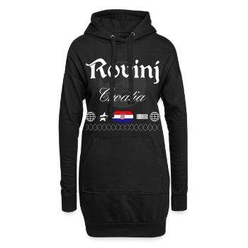 Rovinj Kroatien Streetwear Reise Souvenir - Hoodie-Kleid - Schwarz - Vorne