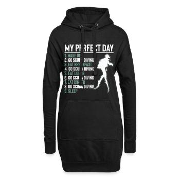 Scuba Diving my perfect day funny gift for diver - Hoodie Dress - black - Front