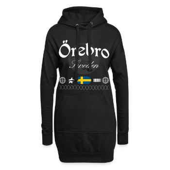 Örebro Schweden Streetwear Reise Souvenir - Hoodie-Kleid - Schwarz - Vorne