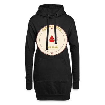 Couch-Potato Run Club Abzeichen - Hoodie-Kleid - Schwarz - Vorne
