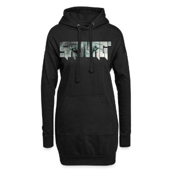 Sauvage Loup - Sweat-shirt à capuche long Femme - noir - Devant