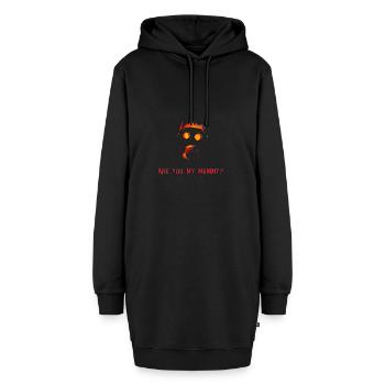 Are you my Mummy - Hoodie-Kleid - Schwarz - Vorne - AI Model Female 172 light (172cm)