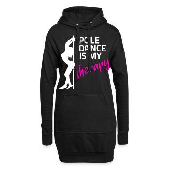 Tanzen Pole dance Pole Dance Poledance Tanzkurs - Hoodie-Kleid - Schwarz - Vorne