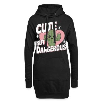 Cactus Cactus Plante du désert - Sweat-shirt à capuche long Femme - noir - Devant