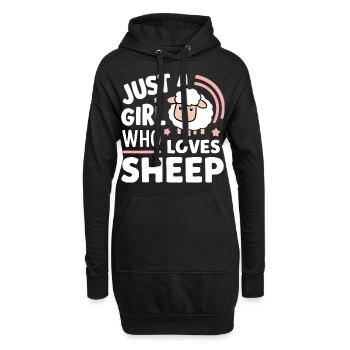 Moutons Éleveur d’ovins Éleveur d’agneaux - Sweat-shirt à capuche long Femme - noir - Devant