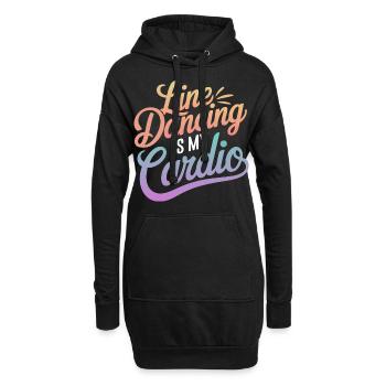 Danse en ligne Danseurs - Sweat-shirt à capuche long Femme - noir - Devant