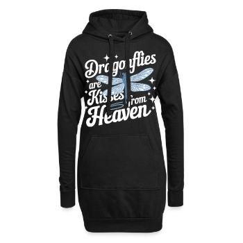 Libellule Libellules Insectes Nature - Sweat-shirt à capuche long Femme - noir - Devant