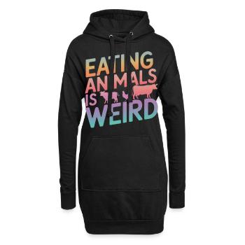 Végétarien Végétalien Végétarien Végétarien - Sweat-shirt à capuche long Femme - noir - Devant