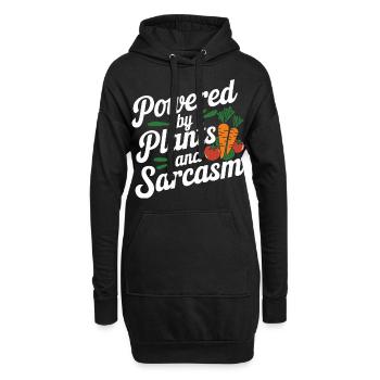 Végétarien Végétalien Végétarien Végétarien - Sweat-shirt à capuche long Femme - noir - Devant