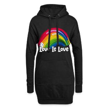 Prideful Skies LGBTQ gay pride Rainbow Love - Hoodie-Kleid - Schwarz - Vorne