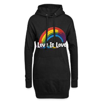 Prideful Skies LGBTQ gay pride Rainbow Love - Hoodie-Kleid - Schwarz - Vorne