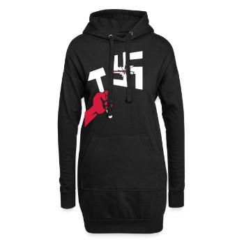 Contre le fascisme Smash - Sweat-shirt à capuche long Femme - noir - Devant