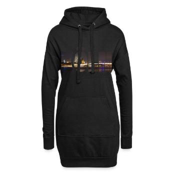 Cologne mon amour avec une photo de la cathédrale de Cologne - Sweat-shirt à capuche long Femme - noir - Devant