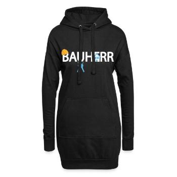 Bauherr - Hoodie-Kleid - Schwarz - Vorne