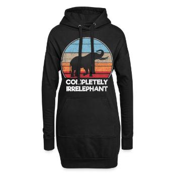Completely Irrelephant Komplett Irrelevant Elefant - Hoodie-Kleid - Schwarz - Vorne
