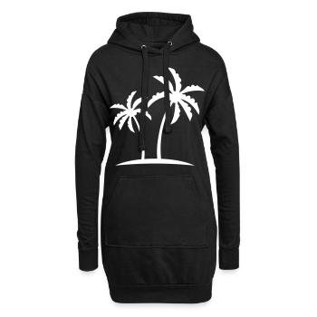 Symbole de Palm Island - Sweat-shirt à capuche long Femme - noir - Devant