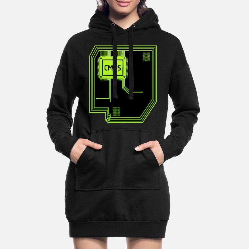 Computerchip Computertechniker Hoodie-Kleid