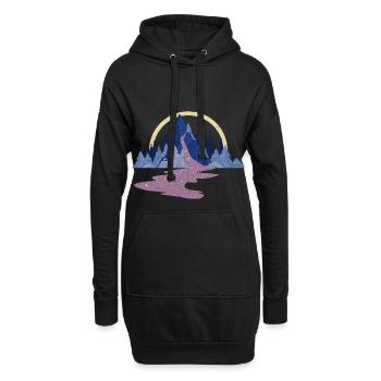 Magic place in nature - Hoodie Dress - black - Front