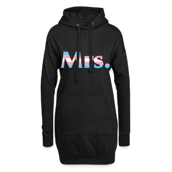 Frau Transgender - Hoodie-Kleid - Schwarz - Vorne