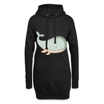 Wal Walmotiv - Hoodie-Kleid - Schwarz - Vorne
