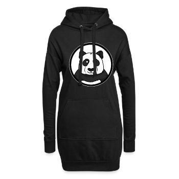 Cadeau d'ours en peluche Panda Panda Bear - Sweat-shirt à capuche long Femme - noir - Devant