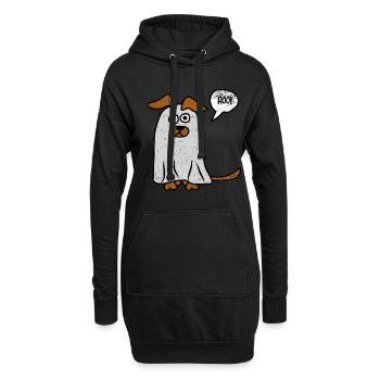 Geist Unheimlich Hund Urlaub Halloween Geschenk - Hoodie-Kleid - Schwarz - Vorne