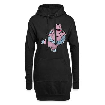 Nilpferd Ballett - Hoodie-Kleid - Schwarz - Vorne