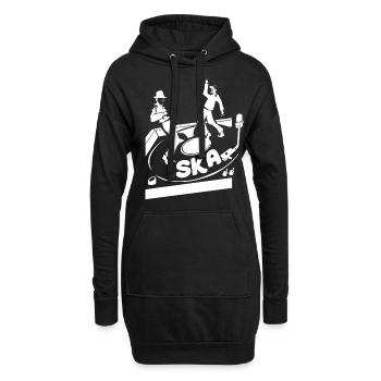 Genre de musique ska - Sweat-shirt à capuche long Femme - noir - Devant
