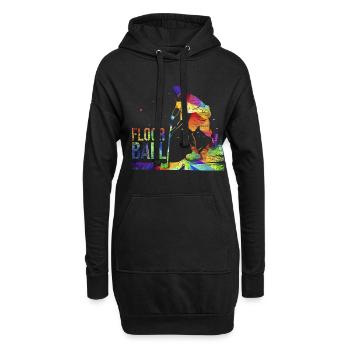 Floorball, hockey sportif - Sweat-shirt à capuche long Femme - noir - Devant