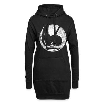 Floorball, hockey sportif - Sweat-shirt à capuche long Femme - noir - Devant