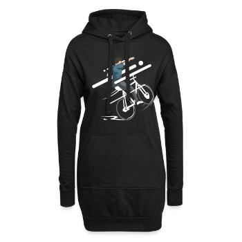 art cyclisme - Sweat-shirt à capuche long Femme - noir - Devant