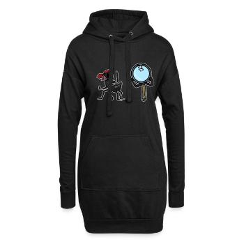 Ameise - Hoodie-Kleid - Schwarz - Vorne