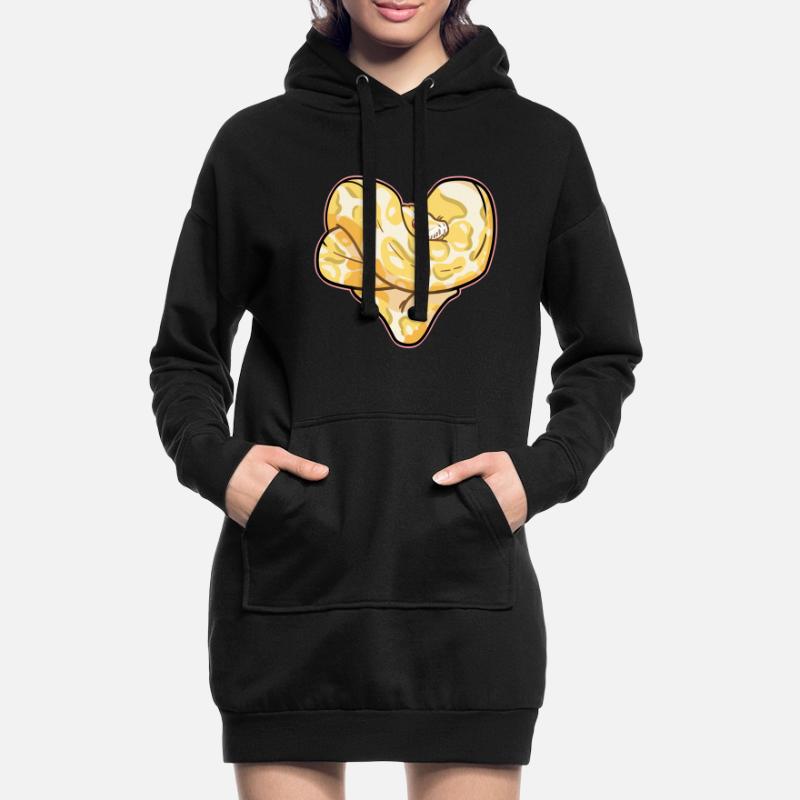 Coeur de python Sweat-shirt à capuche long Femme