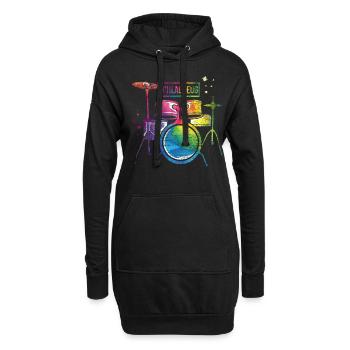 batterie - Sweat-shirt à capuche long Femme - noir - Devant