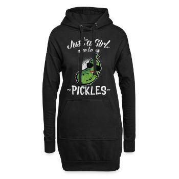 Just A Girl Who Loves Pickles Shirt Women Gifts - Hoodie-Kleid - Schwarz - Vorne