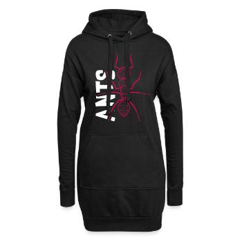 Ameise - Hoodie-Kleid - Schwarz - Vorne