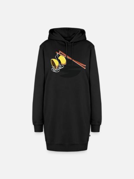 Diabolo - Hoodie-Kleid - Schwarz