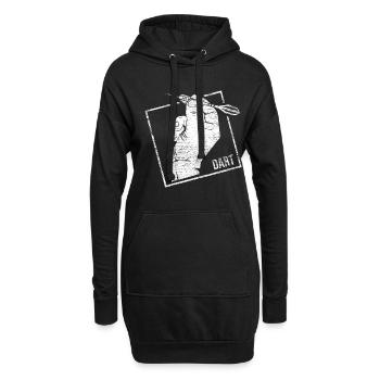 Dart Geschenk - Hoodie-Kleid - Schwarz - Vorne